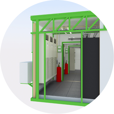 Модульный prefab дата-центр серии TONGM 3D от 2 до 18 стоек